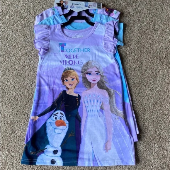 Frozen II nightgowns 3 pack 5T - Picture 2 of 4